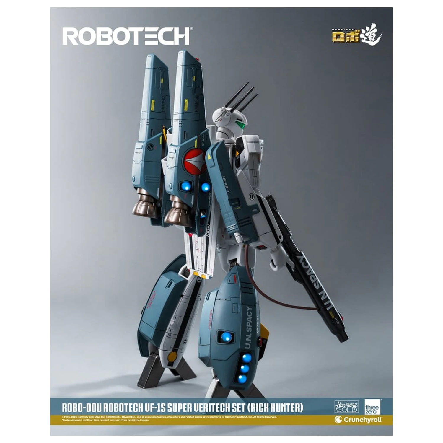 Robotech Robo-Dou akcijska figura VF-1S Super Veritech set (Rick Hunter) 20 cm fotografija proizvoda