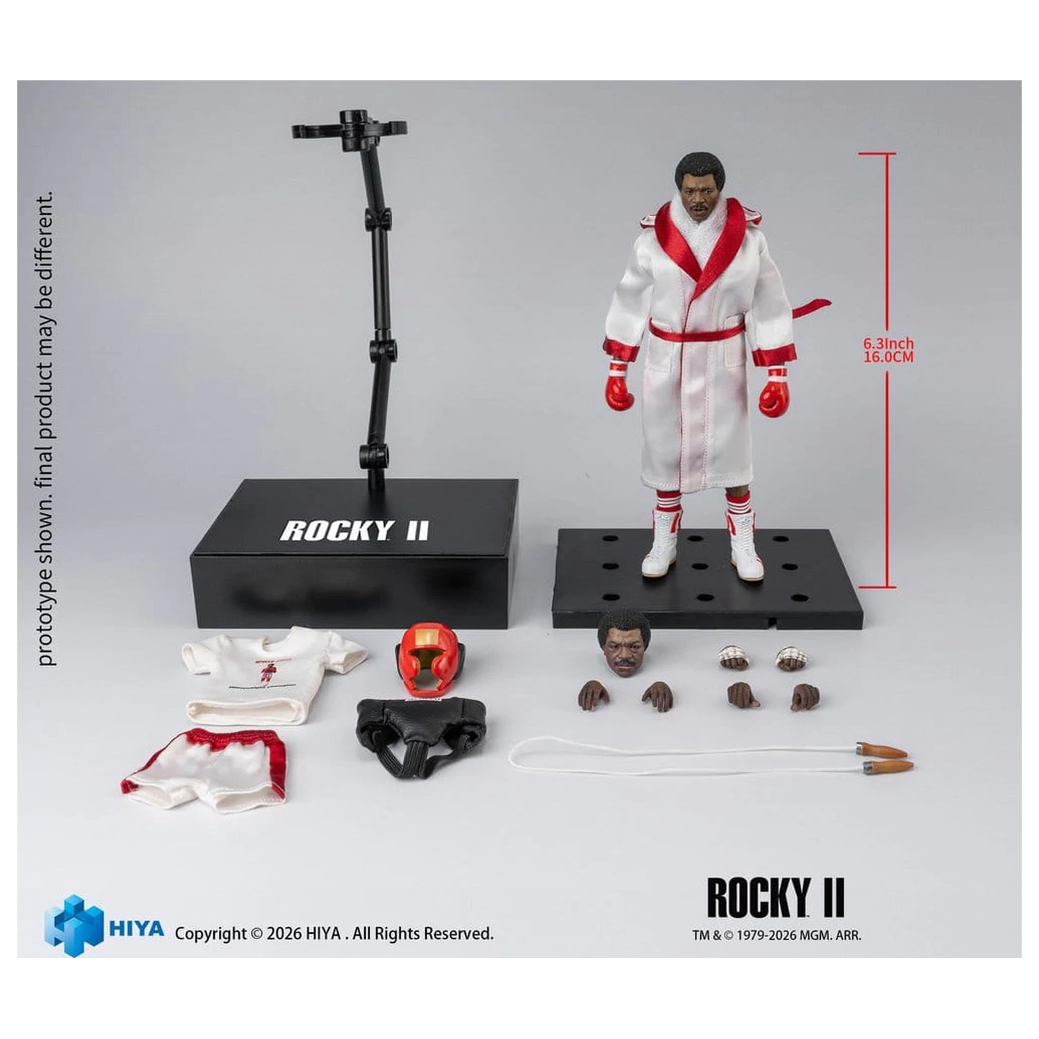 Rocky II Izuzetna Super Akcijska Figura 1/12 Apollo 16 cm fotografija proizvoda
