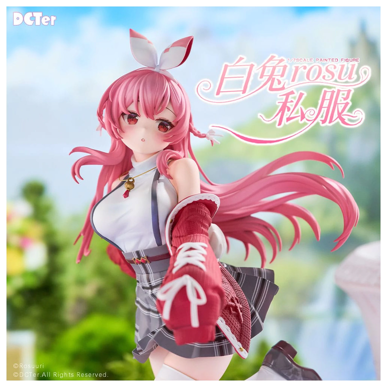 Rosuuri Original Character PVC kip 1/7 White Rabbit Rosu Casual Clothes Ver. 25 cm fotografija proizvoda