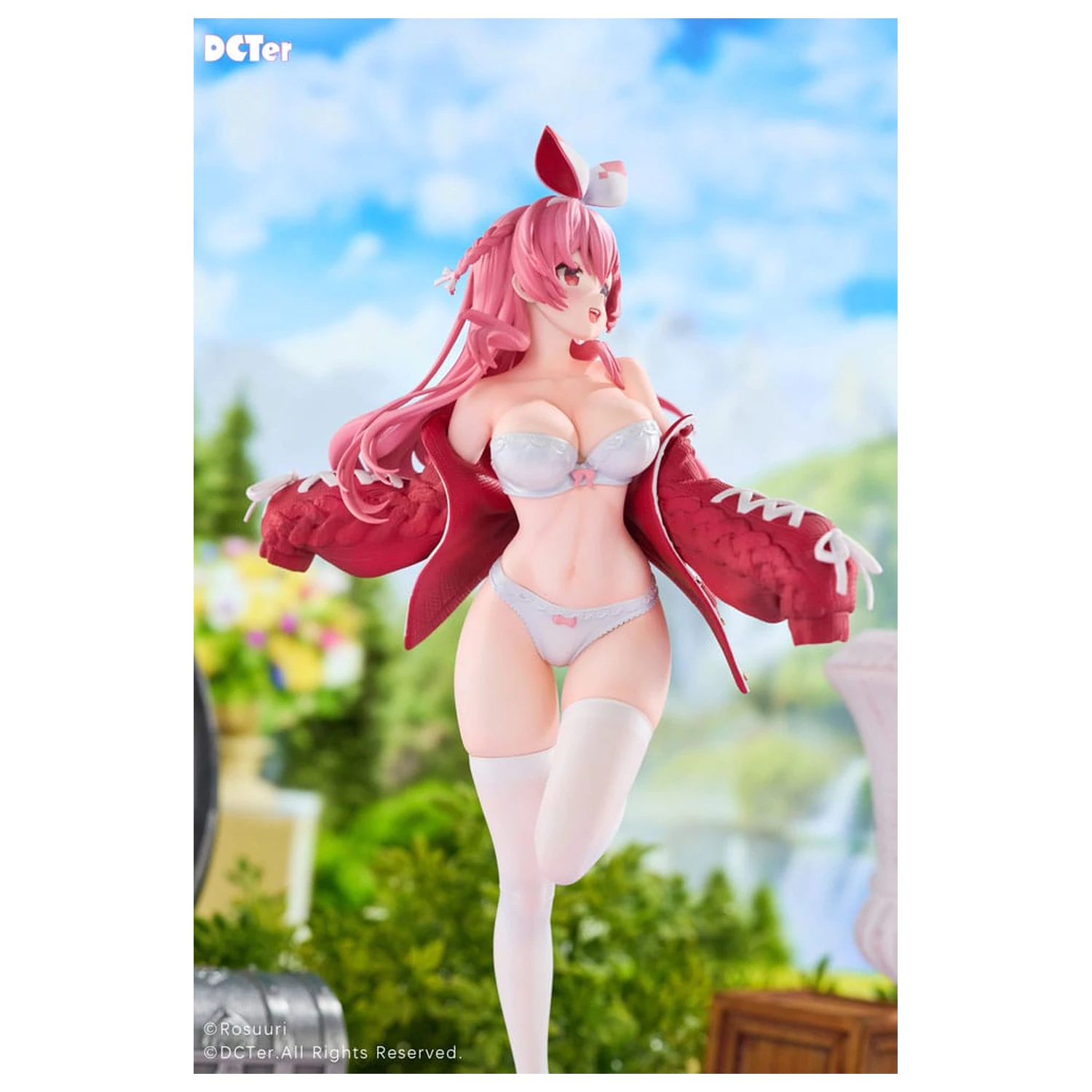 Rosuuri Original Character PVC kip 1/7 White Rabbit Rosu Swimsuit Ver. 25 cm fotografija proizvoda