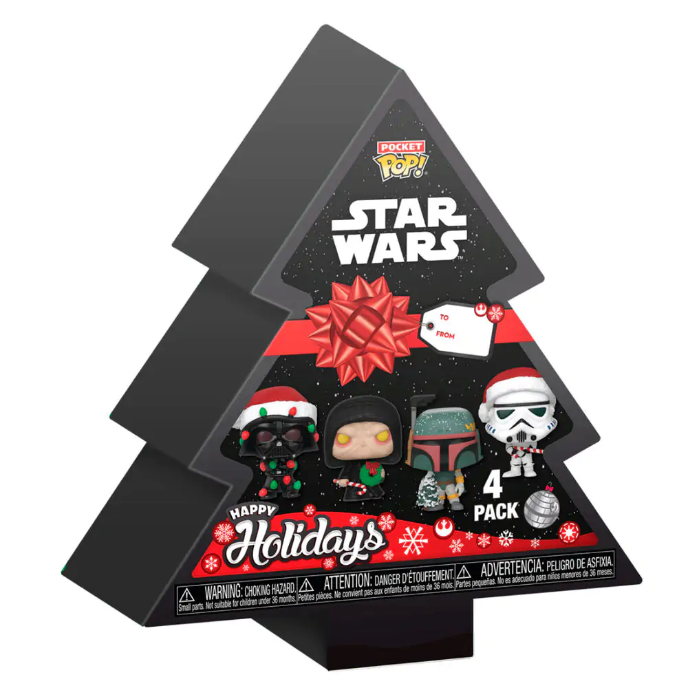 Star Wars Holiday 2024 Pocket POP! Vinyl privjesci za ključeve 4-Pack Tree Holiday Box 4 cm fotografija proizvoda