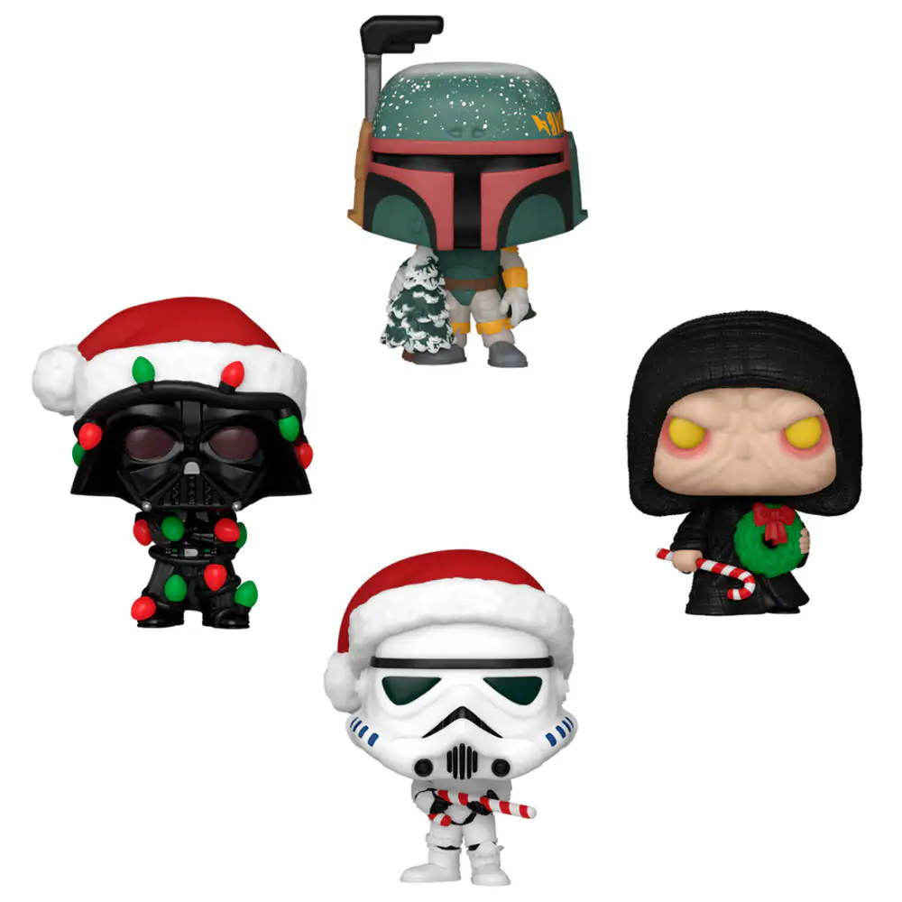 Star Wars Holiday 2024 Pocket POP! Vinyl privjesci za ključeve 4-Pack Tree Holiday Box 4 cm fotografija proizvoda