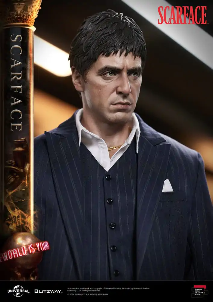 Scarface Vrhunska Skulptura Razmjera 1/4 Tony Montana 53 cm fotografija proizvoda