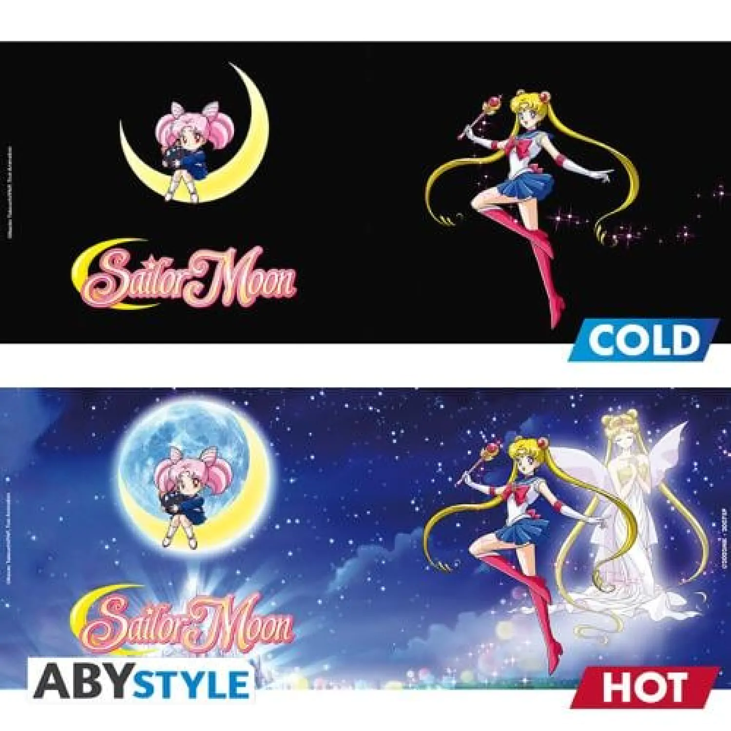 SAILOR MOON - Sailor & Chibi - Šalica koja mijenja boju 460ml fotografija proizvoda