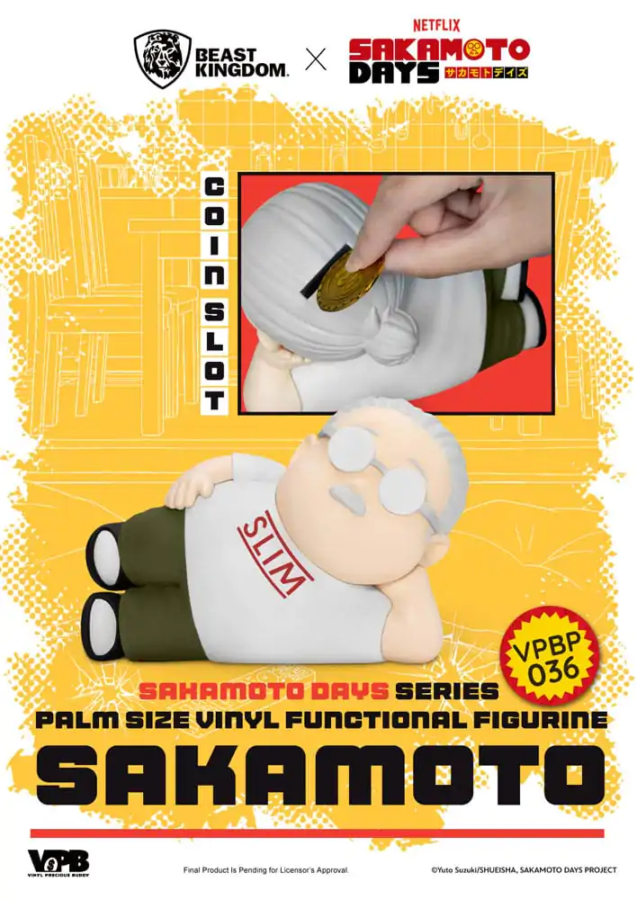 Sakamoto Days Piggy vinilna banka Taro Sakamoto 14 cm fotografija proizvoda