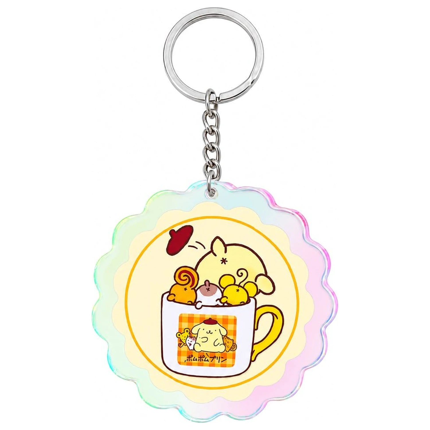 Sanrio Akrilni Privjesak za ključeve Pompompurin 30. godišnjica Squishy Cute Purin 02 fotografija proizvoda