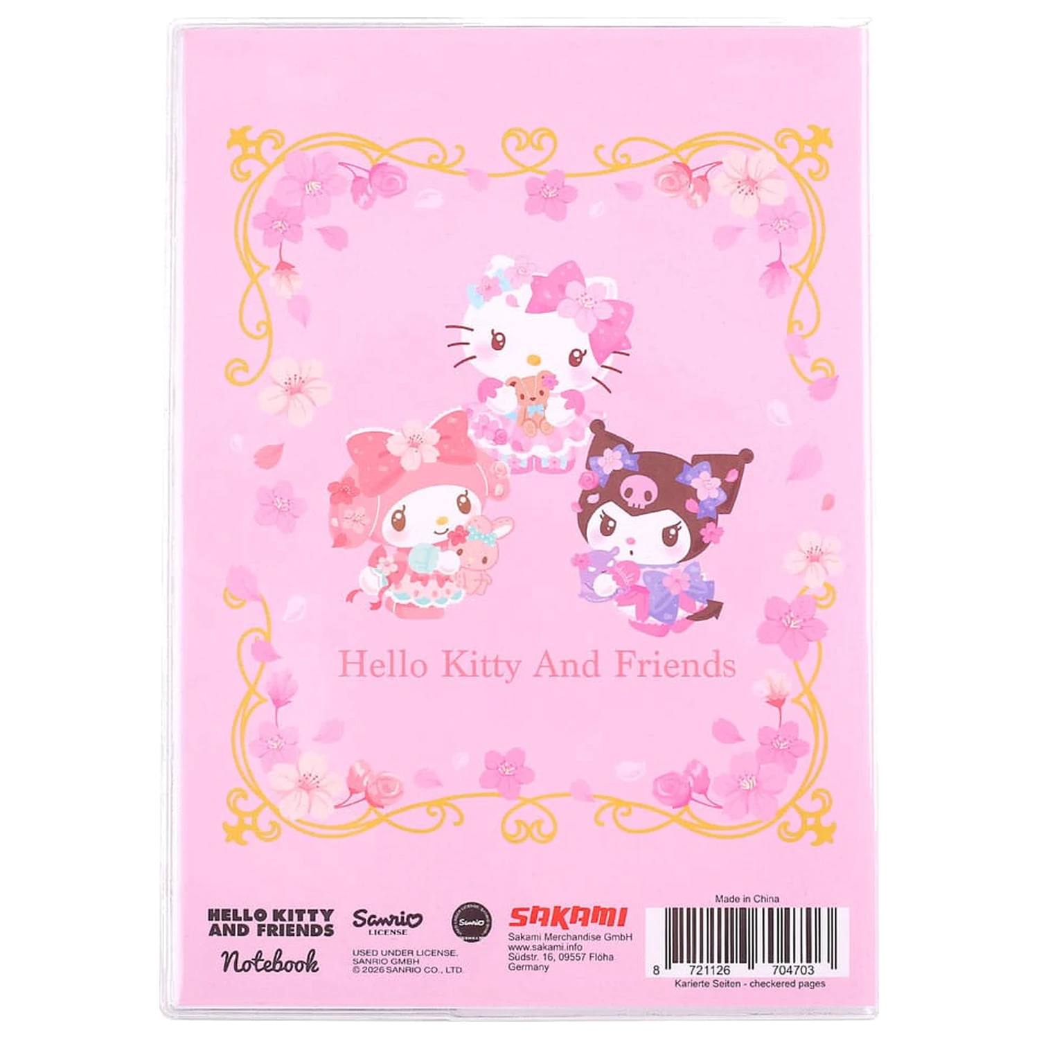 Sanrio Bilježnica Hello Kitty & Friends Sakura Series Holographic Checkered fotografija proizvoda