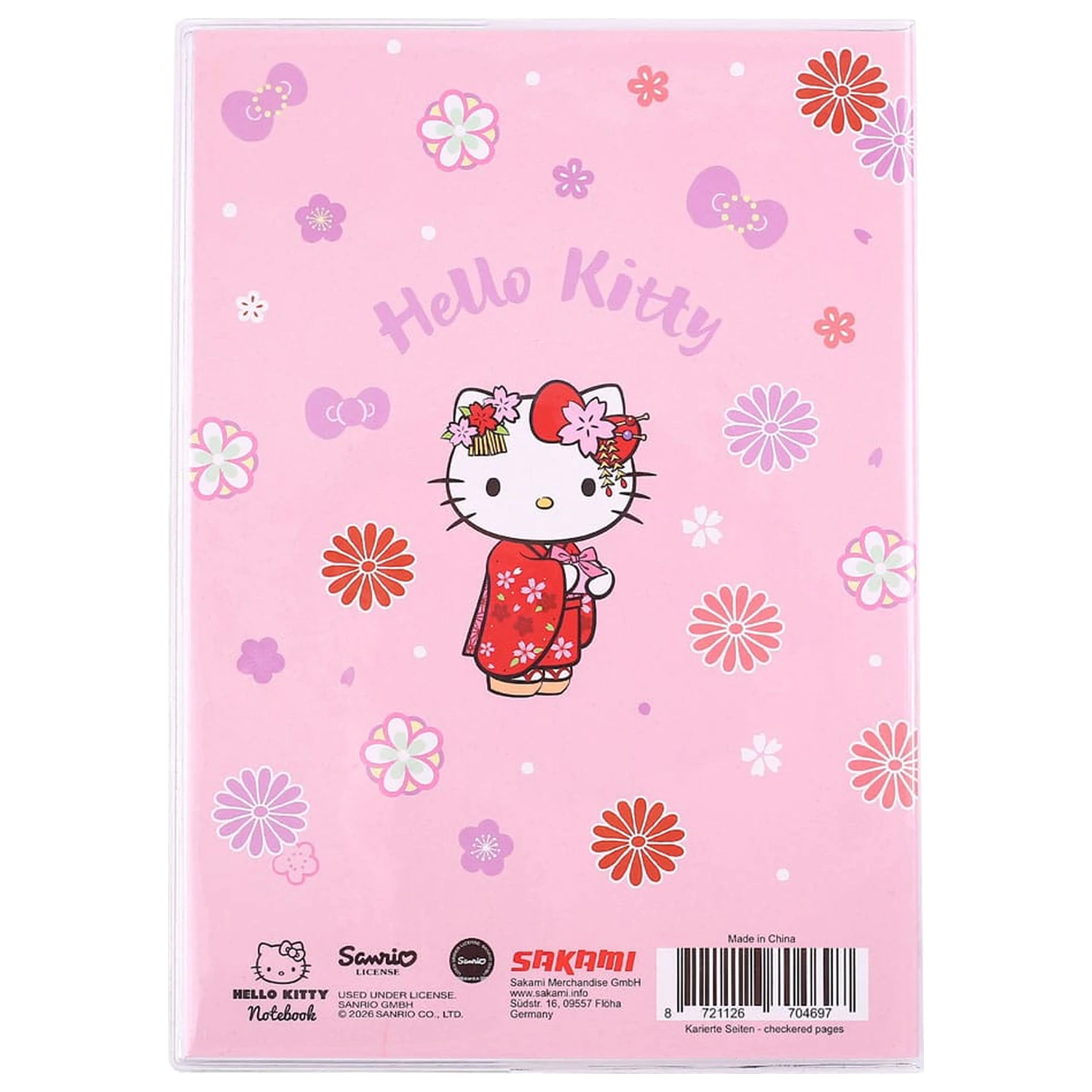 Sanrio Bilježnica Hello Kitty Kimono Holografska Karirana fotografija proizvoda