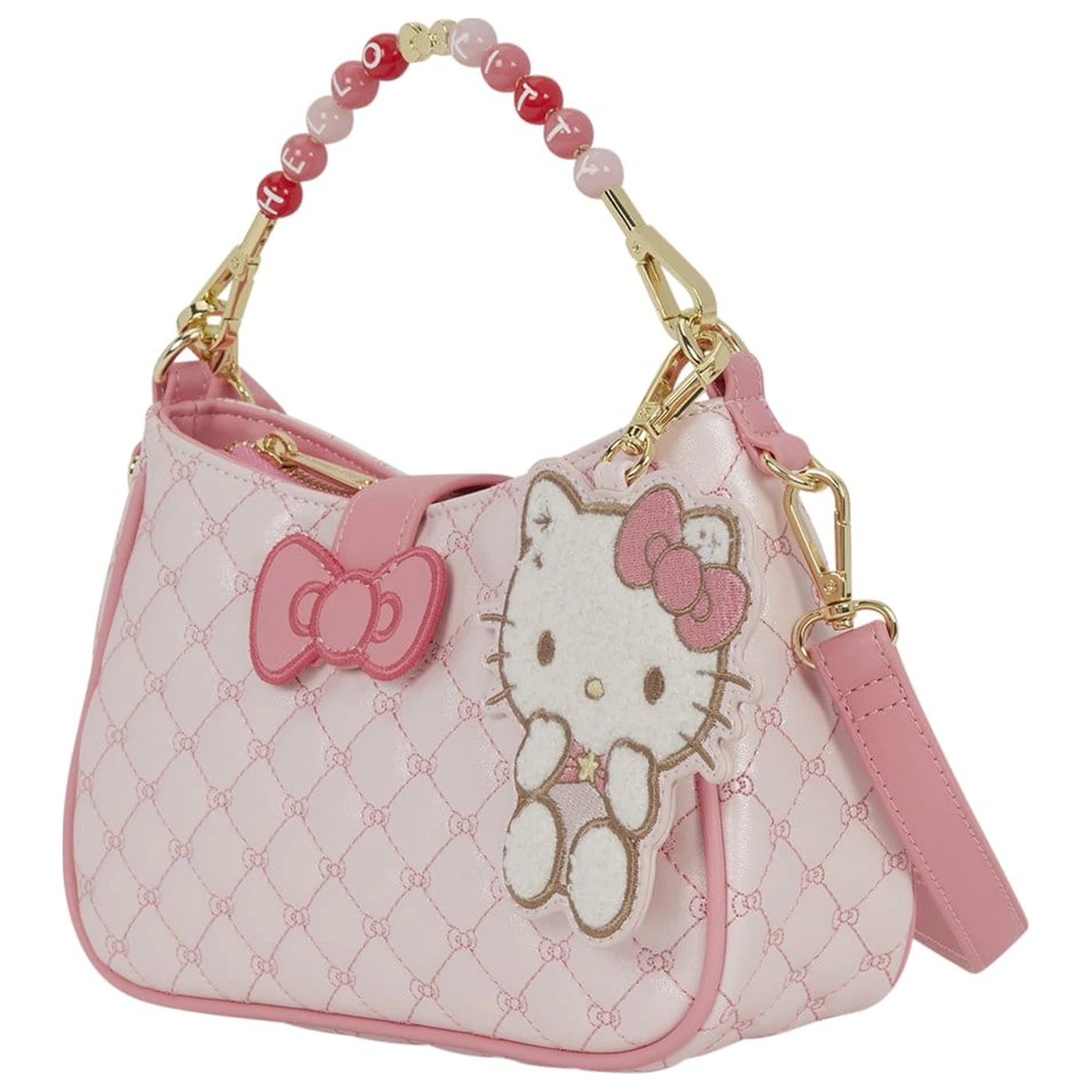 Sanrio by Loungefly torba preko tijela s ručkom od perlica i ukrasom za torbu Hello Kitty Quilted fotografija proizvoda