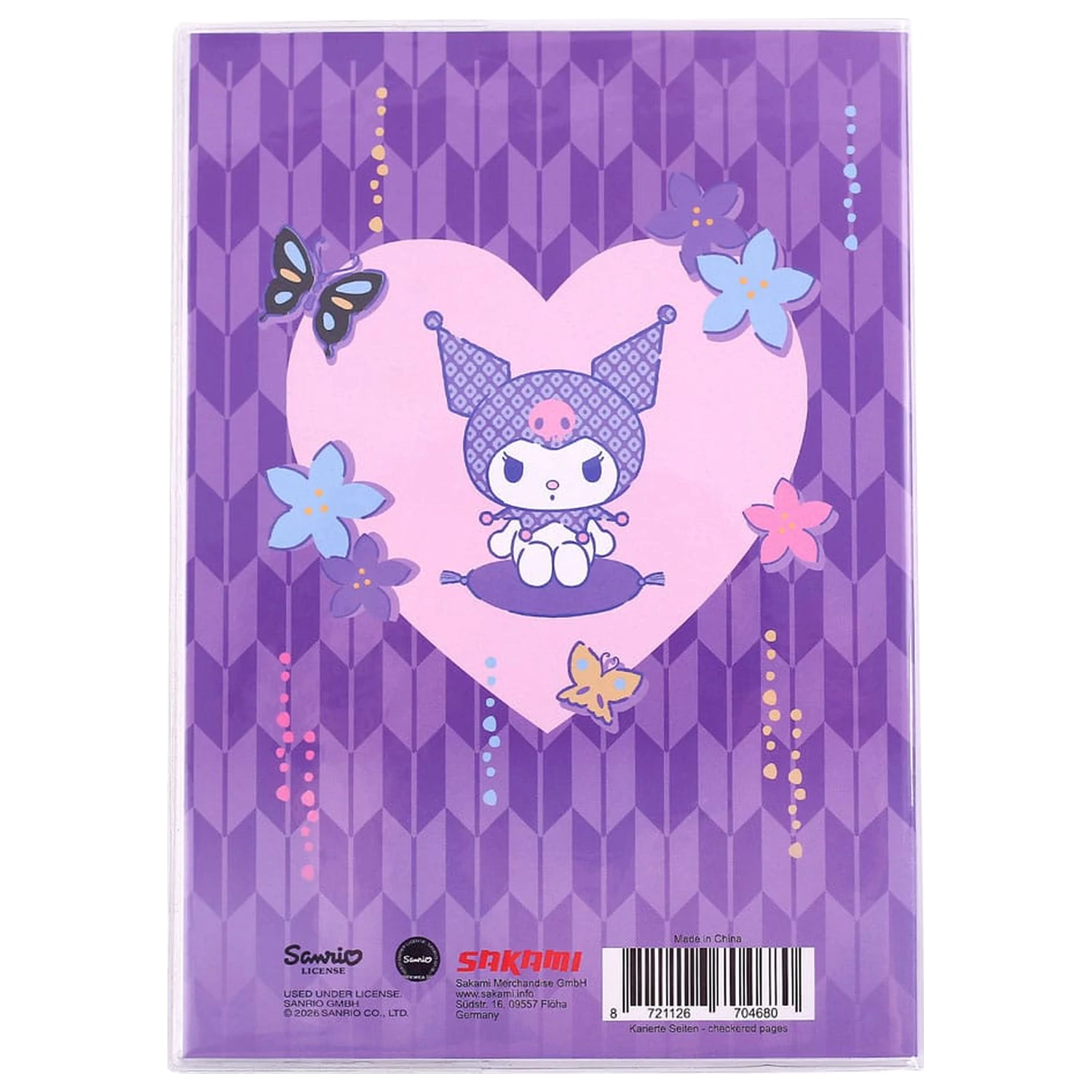 Sanrio Bilježnica Kuromi Japanese Holographic Karirana fotografija proizvoda