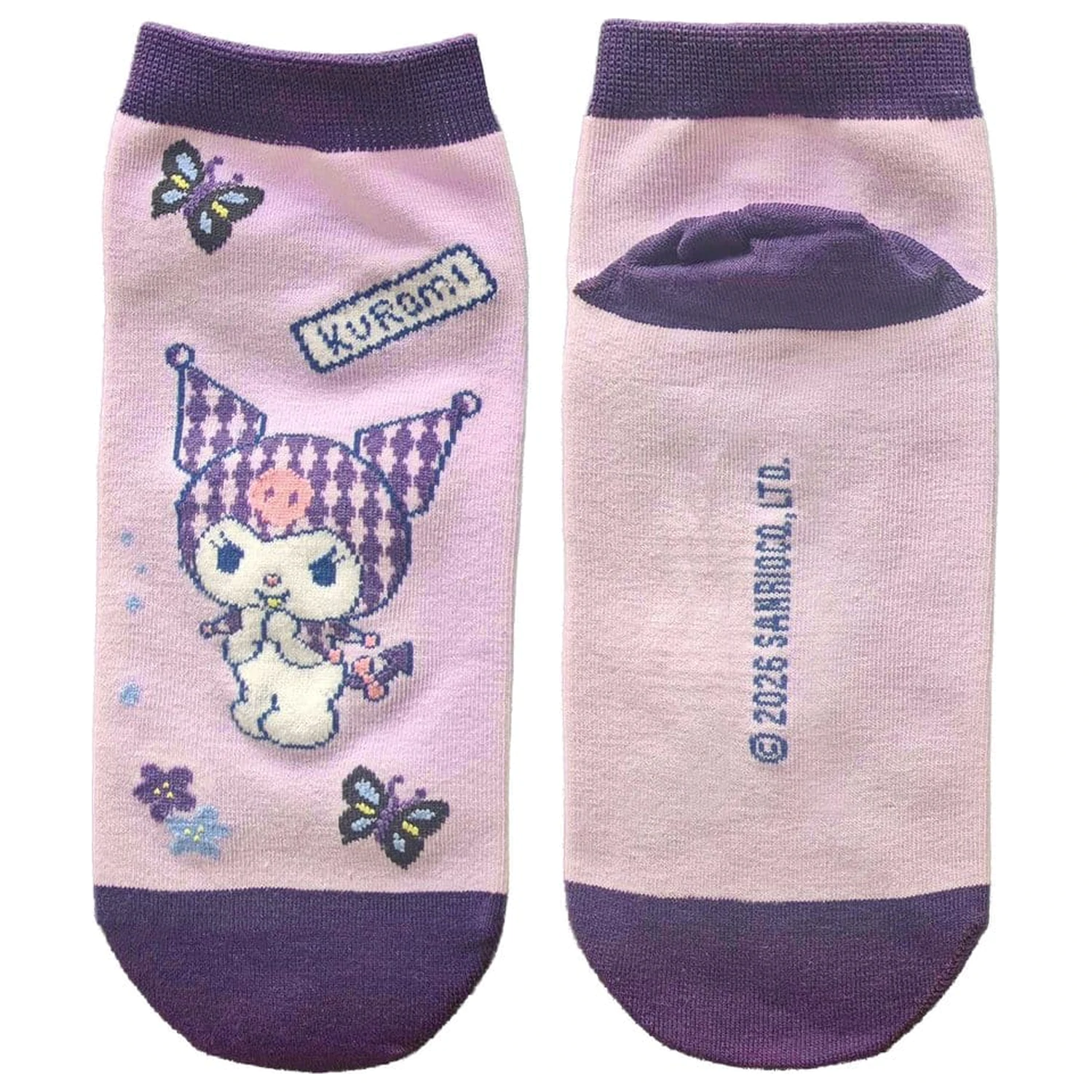 Sanrio Čarape Kuromi Japanske Kratke 36-40 fotografija proizvoda