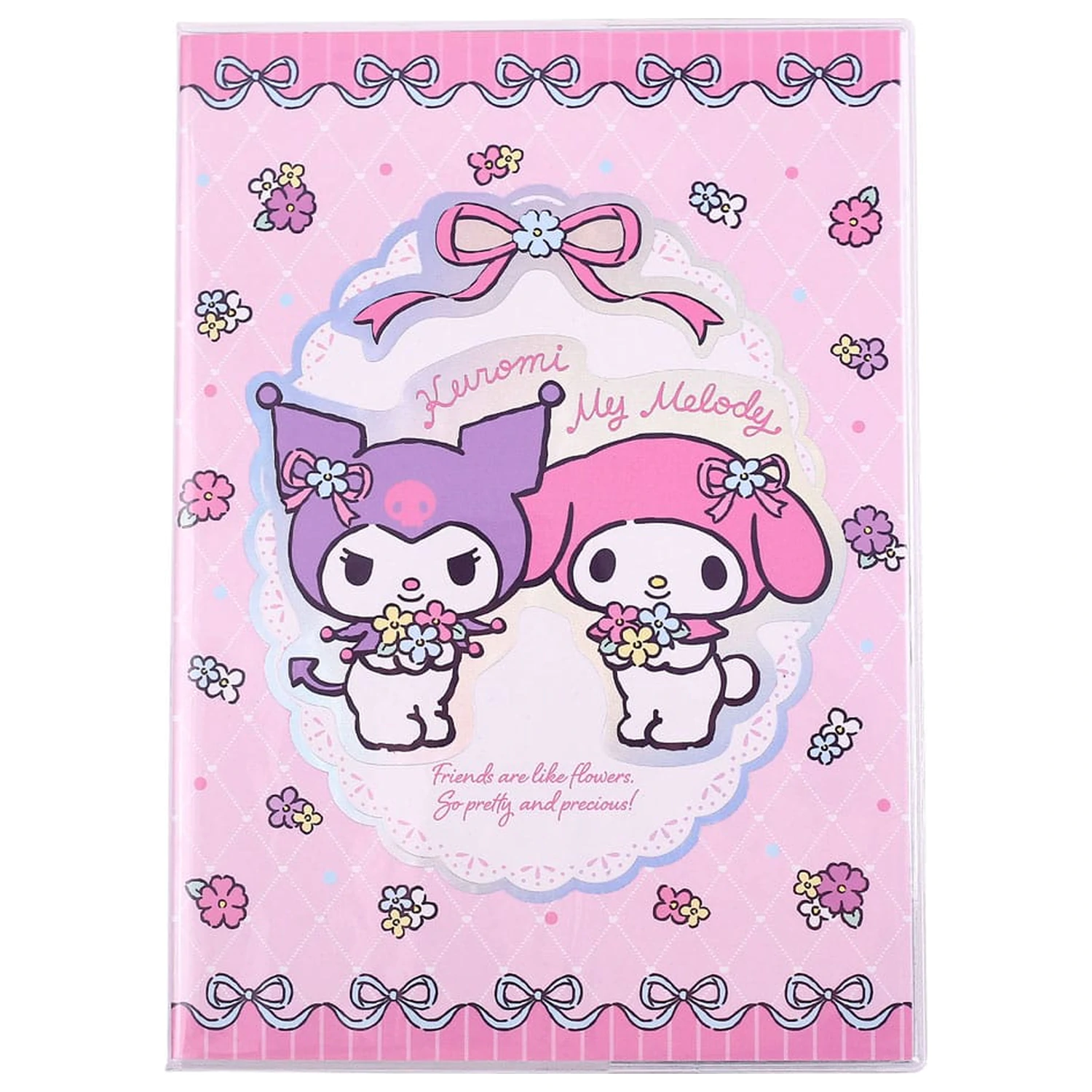 Sanrio bilježnica Kuromi & My Melody Pastel Flower Holographic Checkered fotografija proizvoda