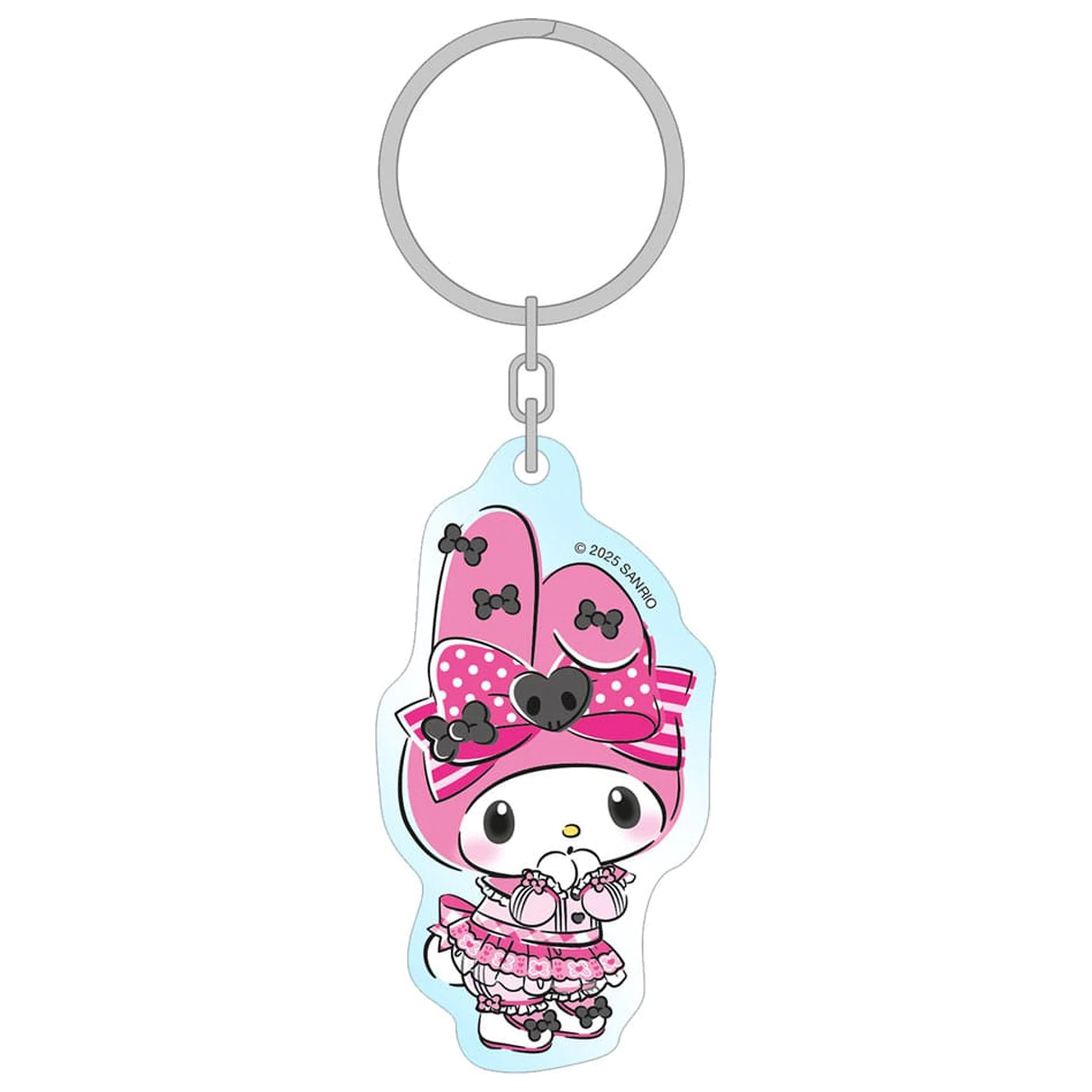 Sanrio Pink Black Party Series Akrilni privjesak za ključeve My Melody 7 cm fotografija proizvoda