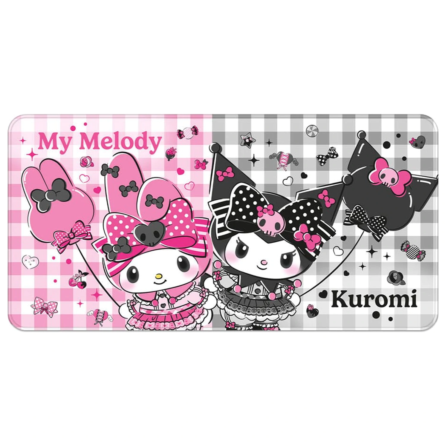 Sanrio Pink Black Party Series XXL Podloga za miš My Melody & Kuromi fotografija proizvoda