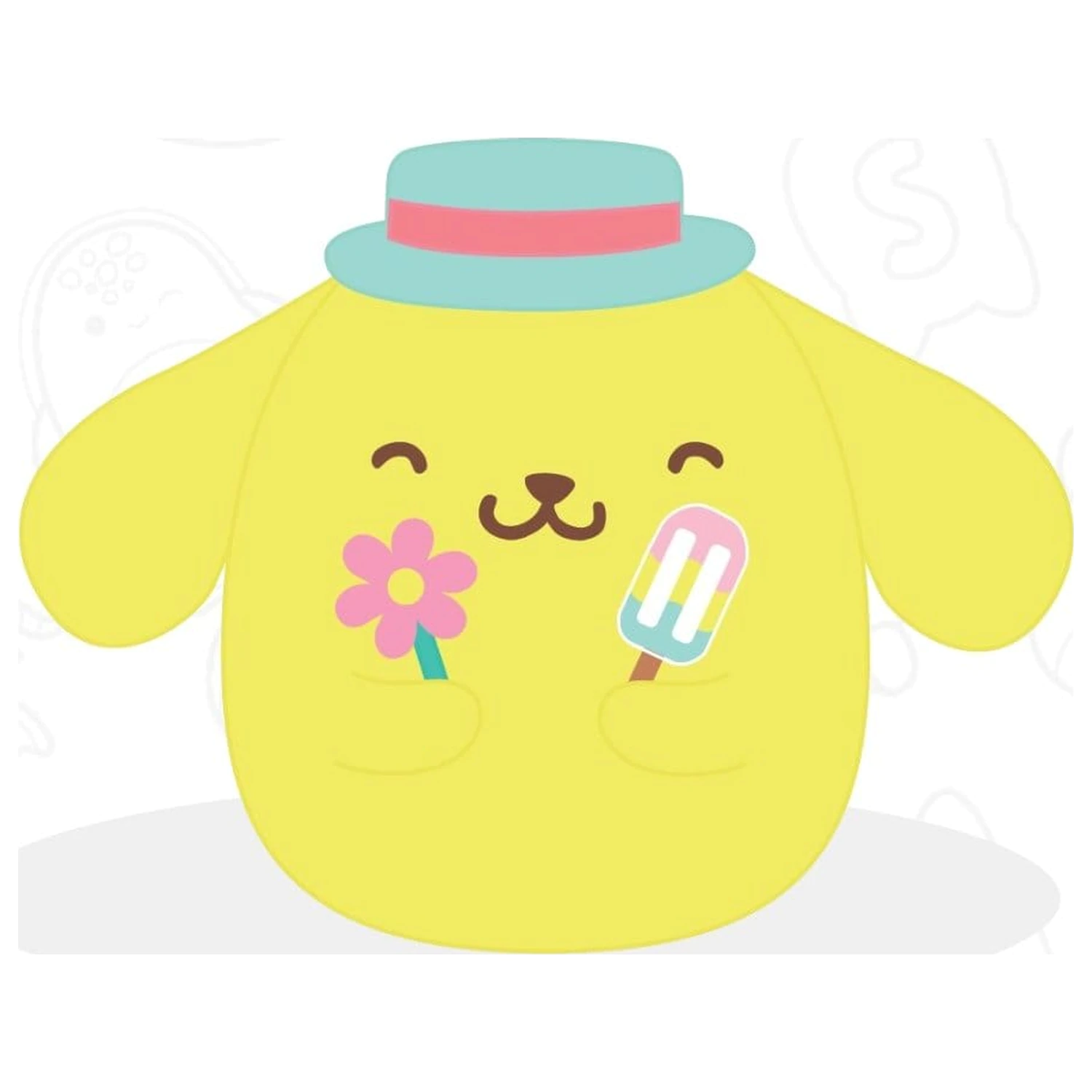Sanrio Squishmallow plišana figura Hello Kitty and Friends Seize the Moment Pompompurin Popsicle 20 cm fotografija proizvoda