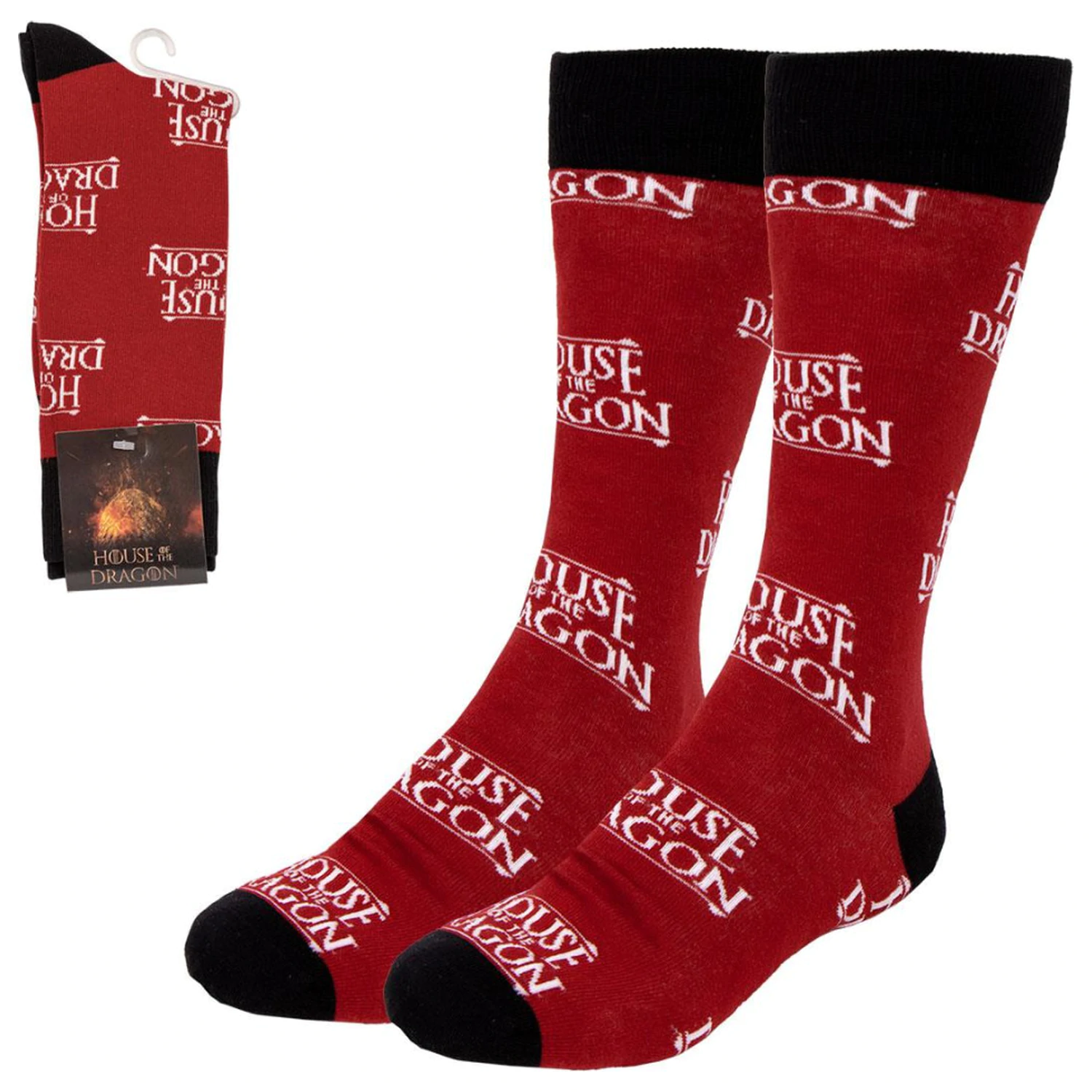 House of the Dragon Red Adult duge čarape 35/41 fotografija proizvoda