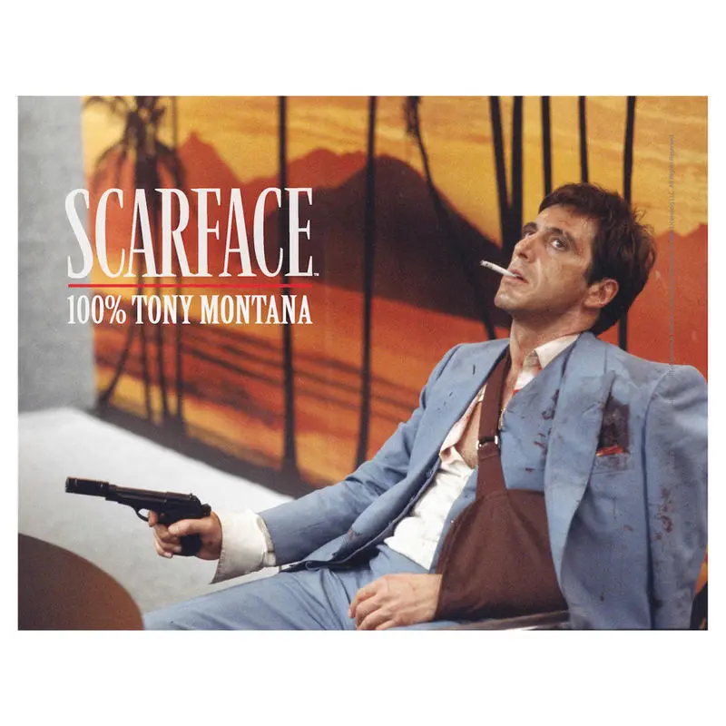 Scarface Tony Montana stakleni poster fotografija proizvoda