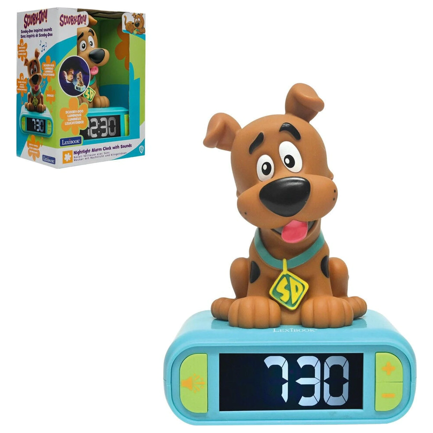 Scooby Doo Digitalni budilica s Doo 3D noćnim svjetlom i zvučnim efektima fotografija proizvoda