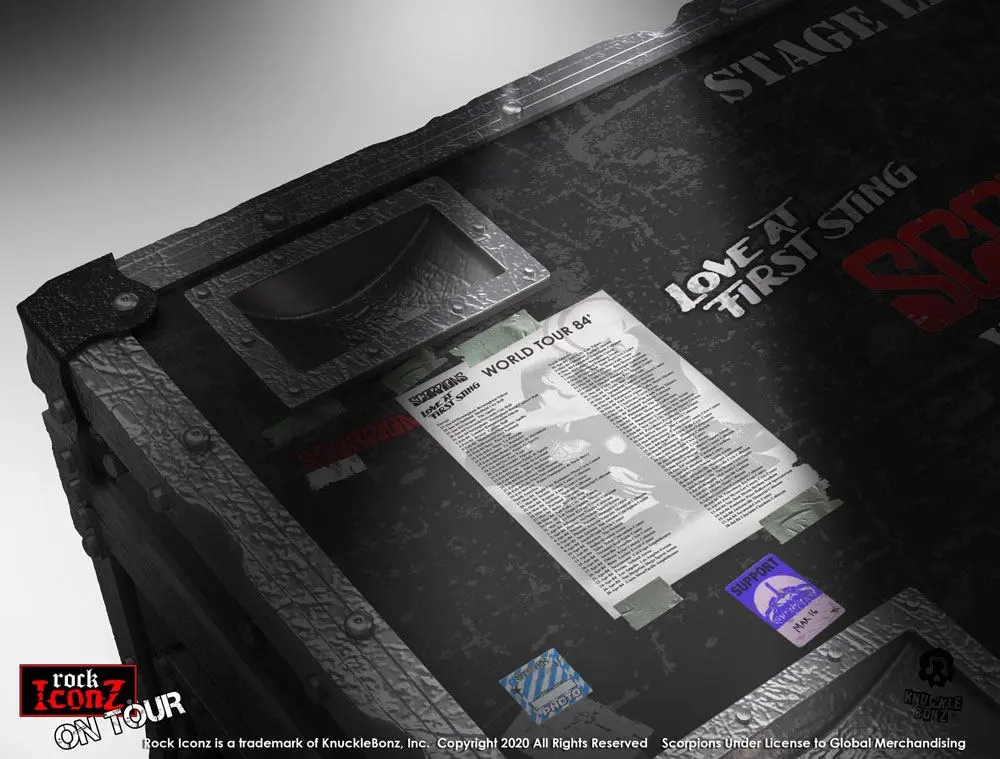 Scorpions Rock Ikonz On Tour World Tour 1984 Road Case kip + pozadina pozornice fotografija proizvoda