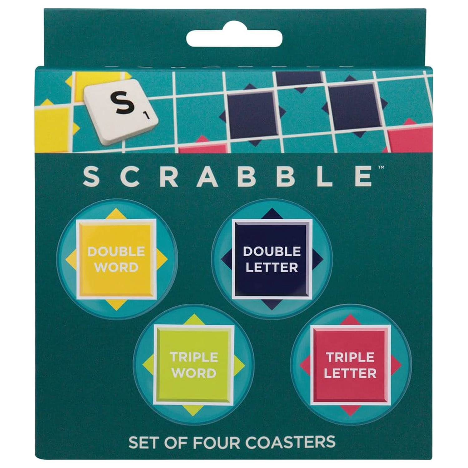 Scrabble Coaster Podmetači (4 komada) s tiskanim metalnim motivom fotografija proizvoda