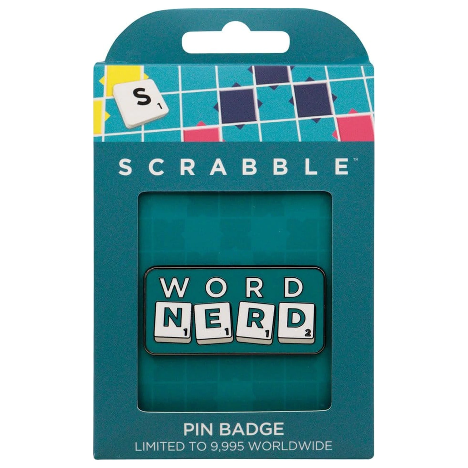 Scrabble Pin Bedž Riječ Štreber Ograničeno Izdanje fotografija proizvoda