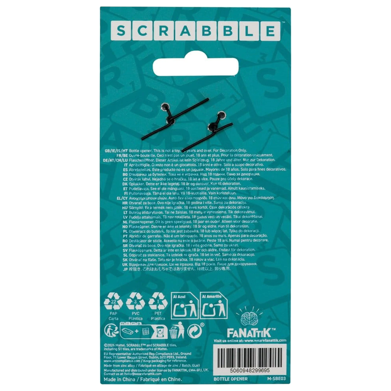Scrabble Magnetski otvarač za boce Cheers fotografija proizvoda