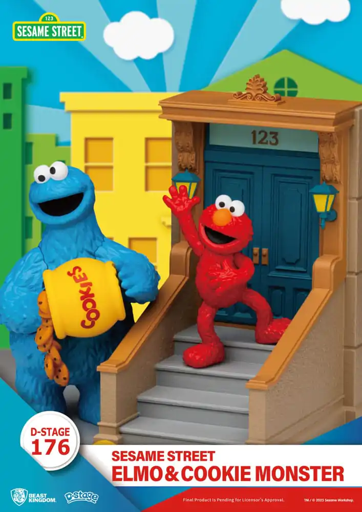 Sesame Street D-Stage PVC statua Elmo & Cookie Monster 11 cm fotografija proizvoda
