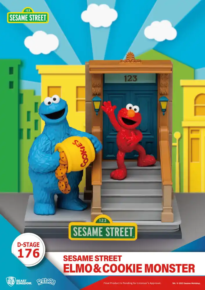 Sesame Street D-Stage PVC statua Elmo & Cookie Monster 11 cm fotografija proizvoda