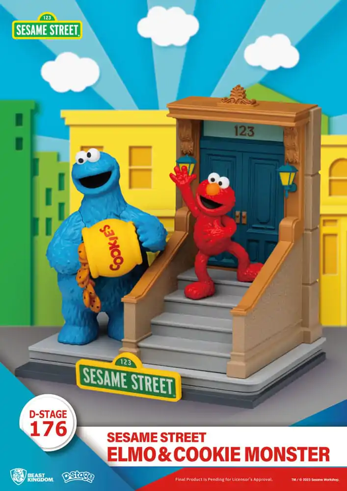 Sesame Street D-Stage PVC statua Elmo & Cookie Monster 11 cm fotografija proizvoda