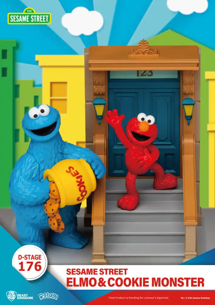 Sesame Street D-Stage PVC statua Elmo & Cookie Monster 11 cm fotografija proizvoda