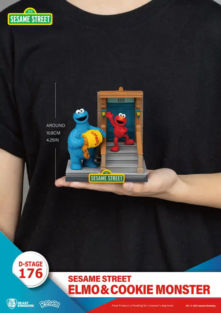 Sesame Street D-Stage PVC statua Elmo & Cookie Monster 11 cm fotografija proizvoda