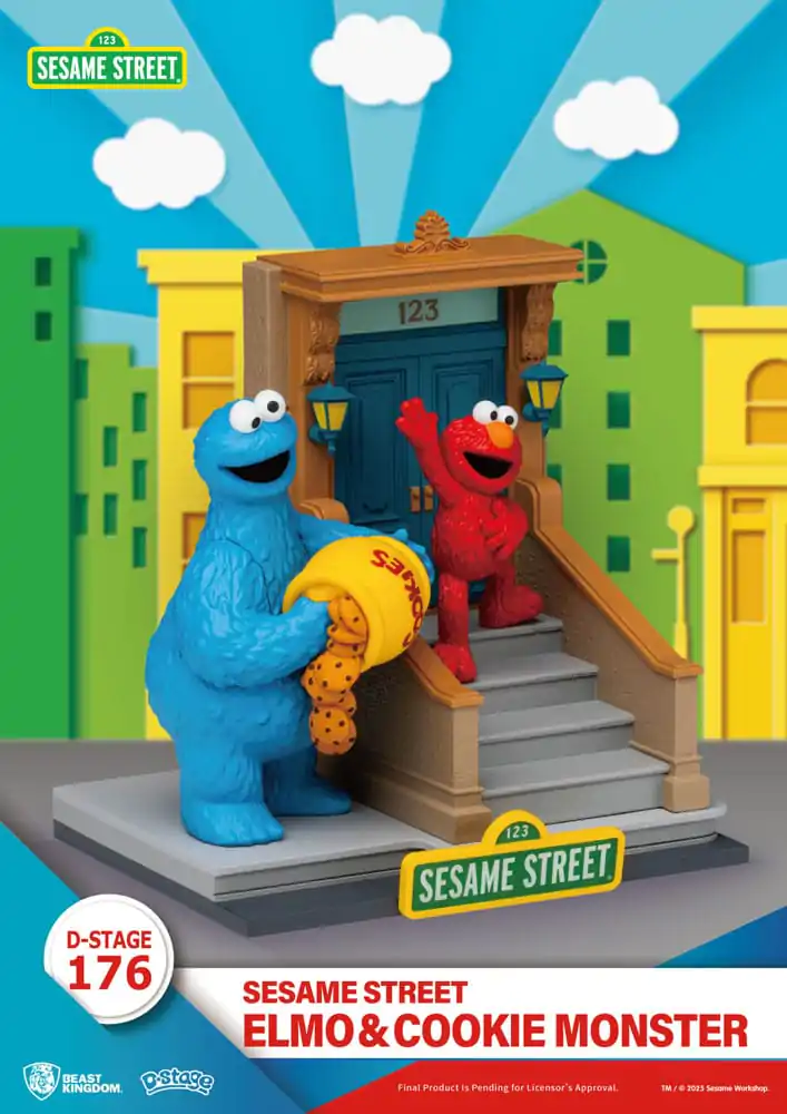 Sesame Street D-Stage PVC statua Elmo & Cookie Monster 11 cm fotografija proizvoda