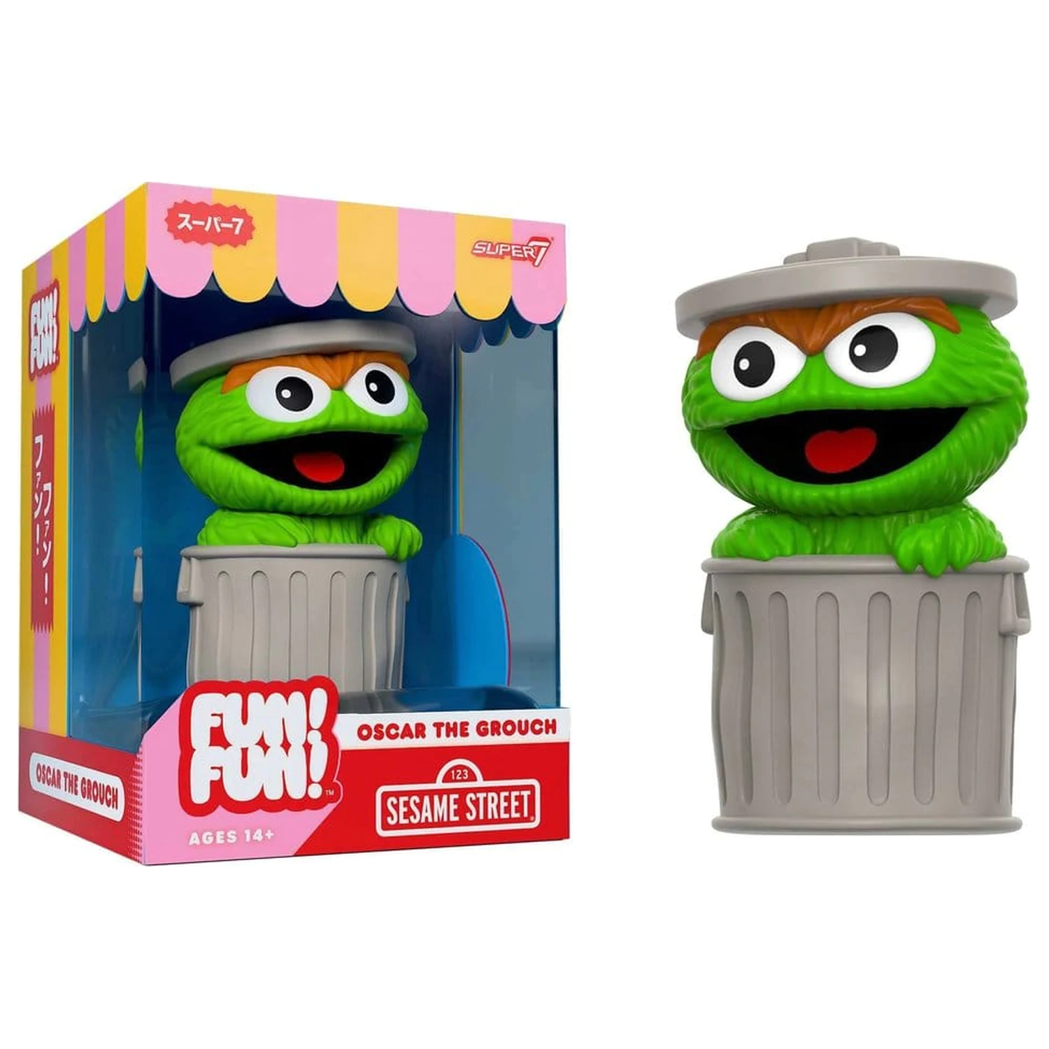 Sesame Street Fun! Fun! Meka vinilna figura Wave 01 - Oscar the Grouch 18 cm fotografija proizvoda