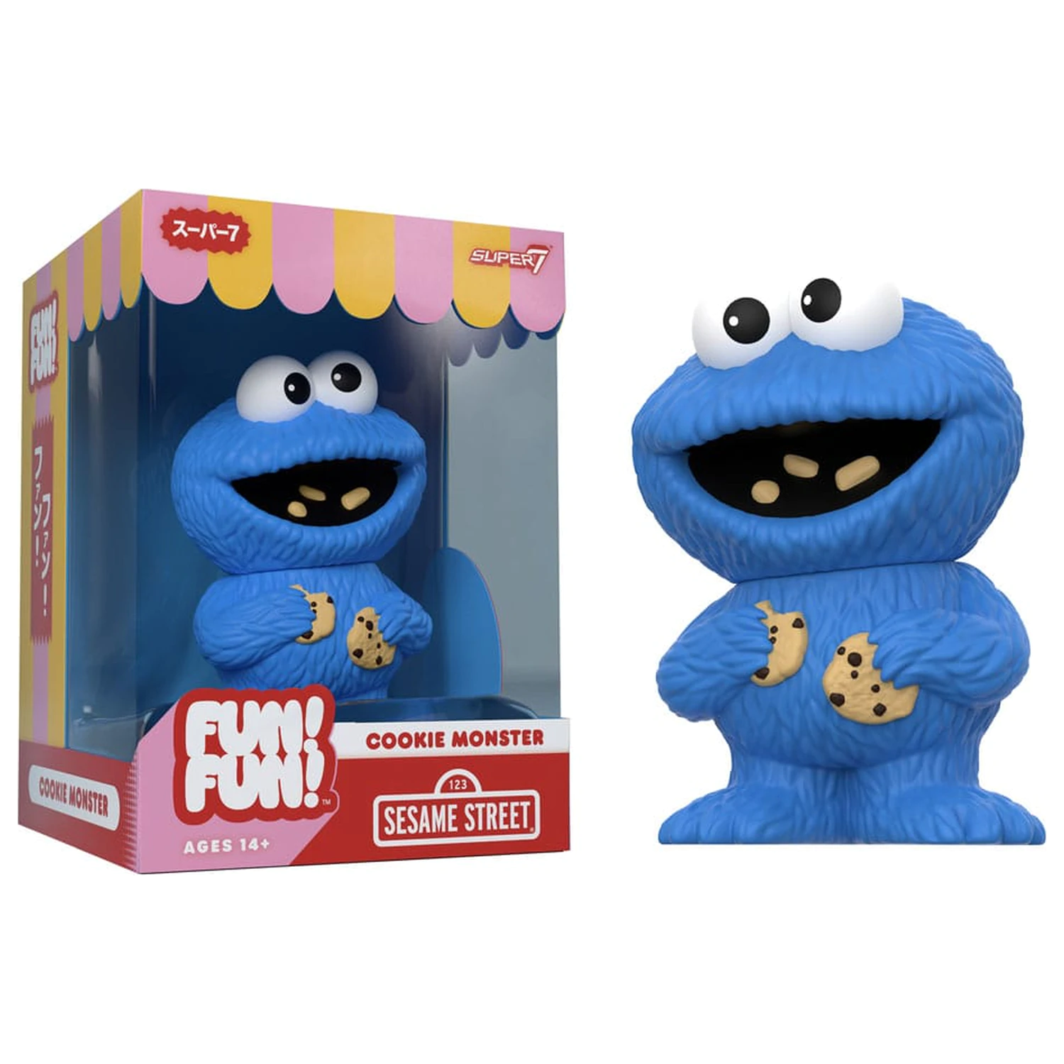 Sesame Street FUN! FUN! vinilna figura val 02 Cookie Monster 13 cm fotografija proizvoda