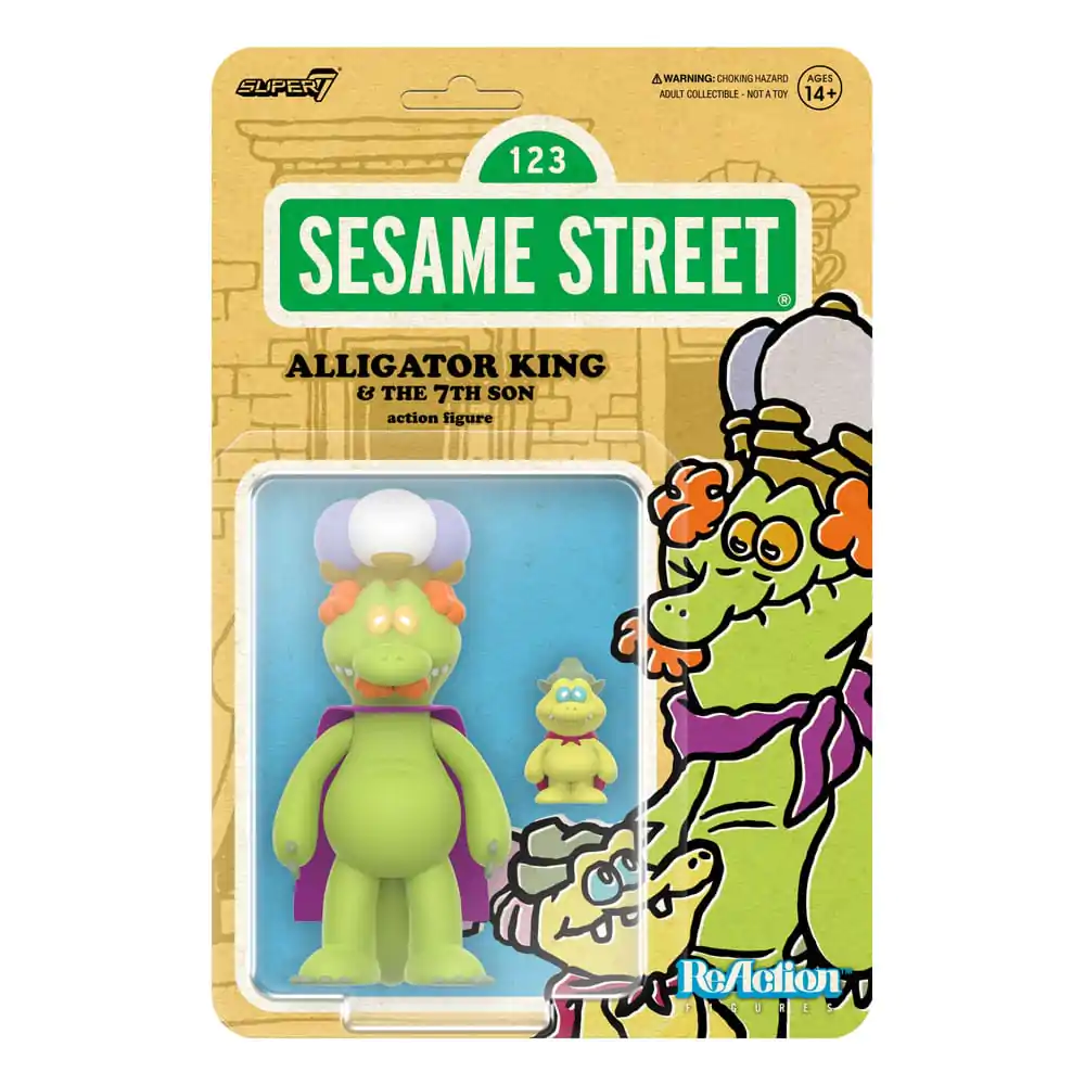 Sesame Street ReAction akcijska figura Wave 04 Alligator King & 7th Son 10 cm fotografija proizvoda