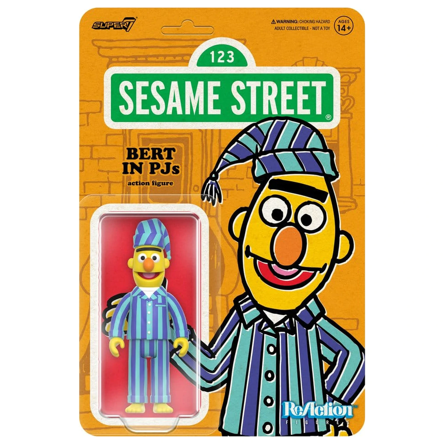 Sesame Street ReAction figura (akcijska figura) val 06 Bert (PJ) 10 cm fotografija proizvoda