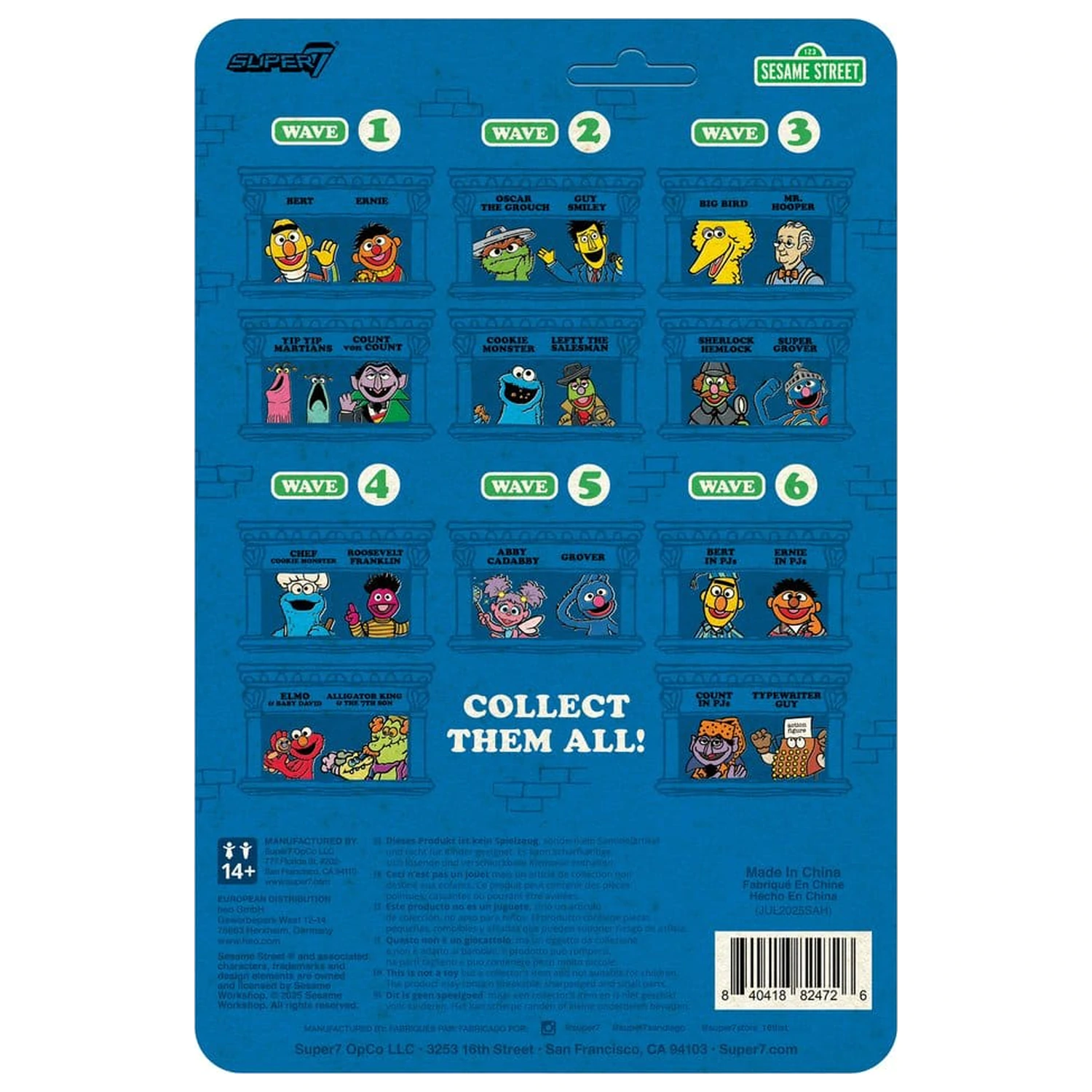 Sesame Street ReAction figura Count Von Count (PJs) 10 cm, Val 06 fotografija proizvoda