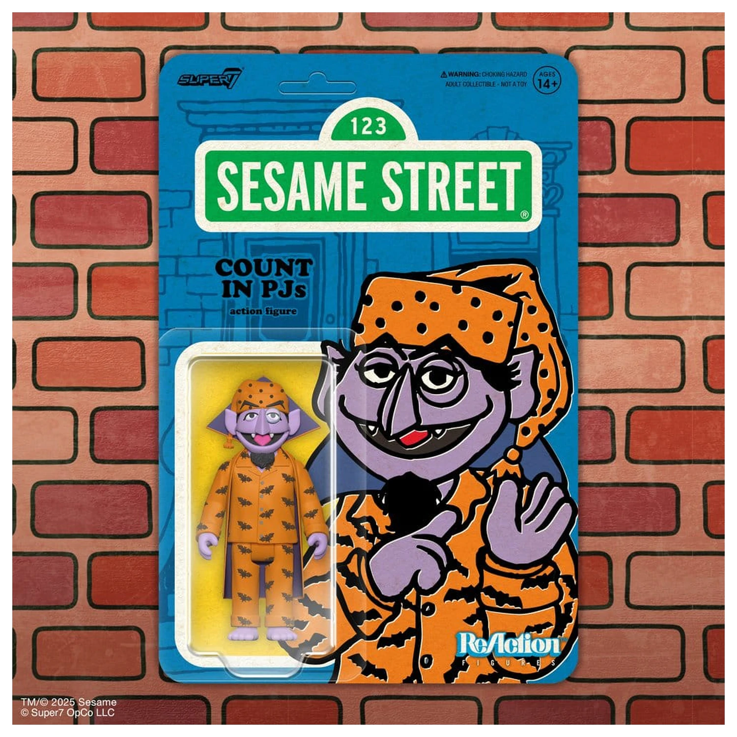 Sesame Street ReAction figura Count Von Count (PJs) 10 cm, Val 06 fotografija proizvoda