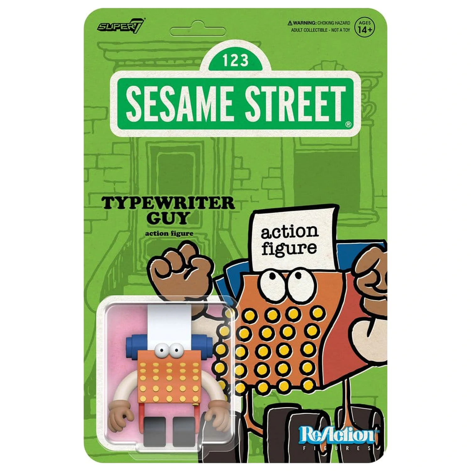 Sesame Street ReAction figura Typewriter Guy visine 6 cm (val 06) fotografija proizvoda
