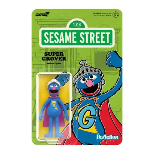 Sesame Street ReAction akcijska figura Wave 03 Super Grover 10 cm fotografija proizvoda