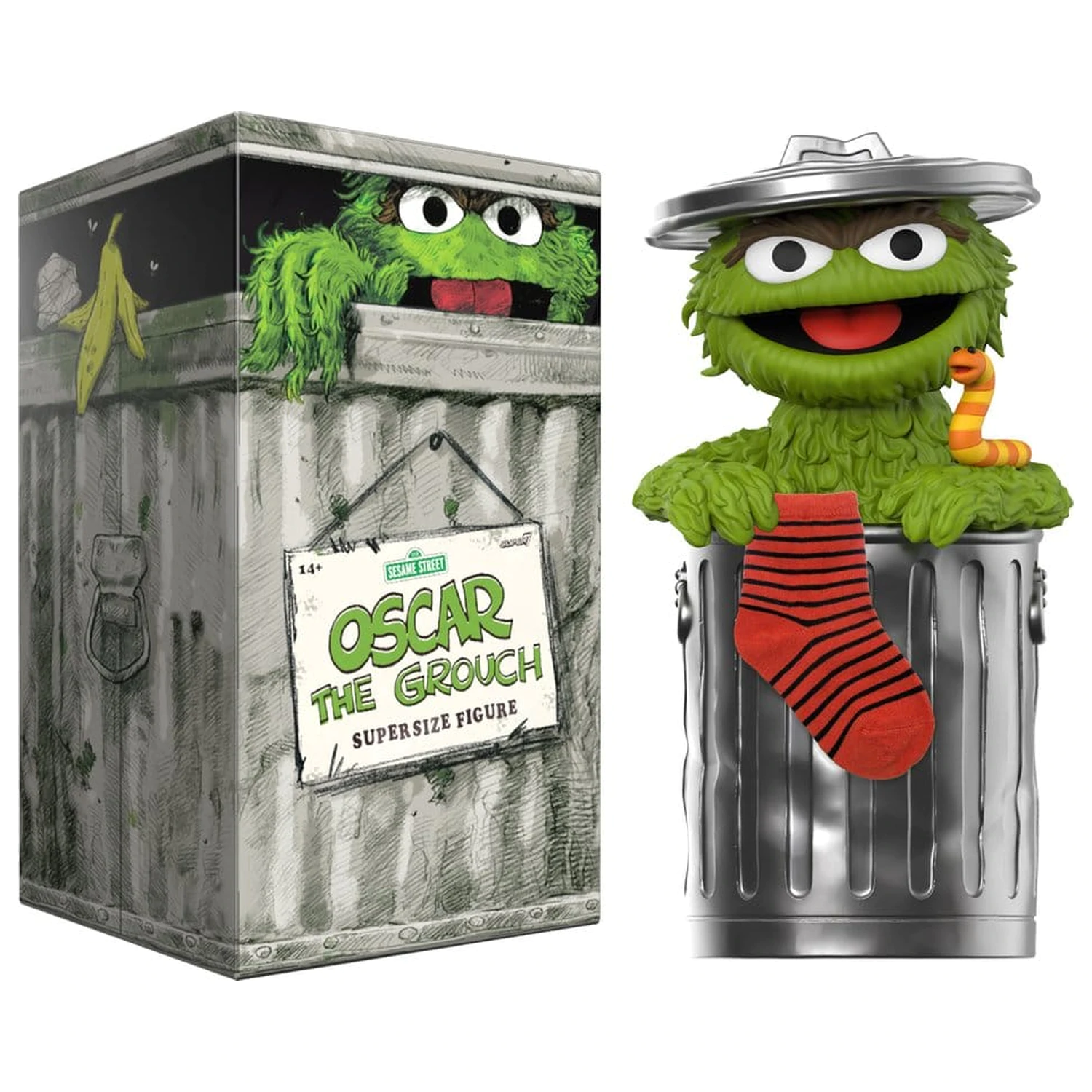 Sesame Street SuperSize vinilna figura Oscar The Grouch fotografija proizvoda