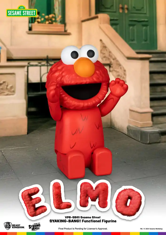 Sesame Street Syaking Bang Vinyl kasica prasica Elmo 47 cm fotografija proizvoda
