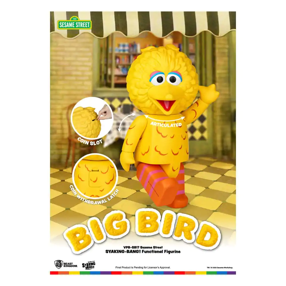 Sesame Street Syaking Bang Series PVC kasica za kovanice Big Bird 49 cm fotografija proizvoda