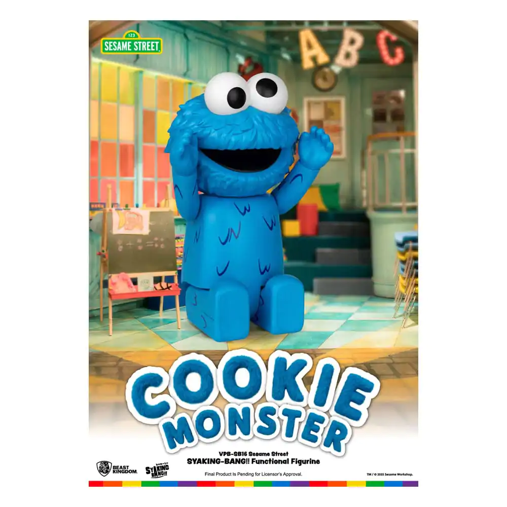 Sesame Street Syaking Bang Series PVC kasica prasica Cookie Monster 47 cm fotografija proizvoda