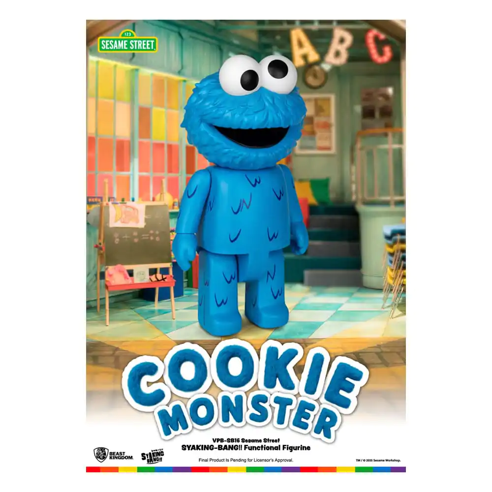 Sesame Street Syaking Bang Series PVC kasica prasica Cookie Monster 47 cm fotografija proizvoda