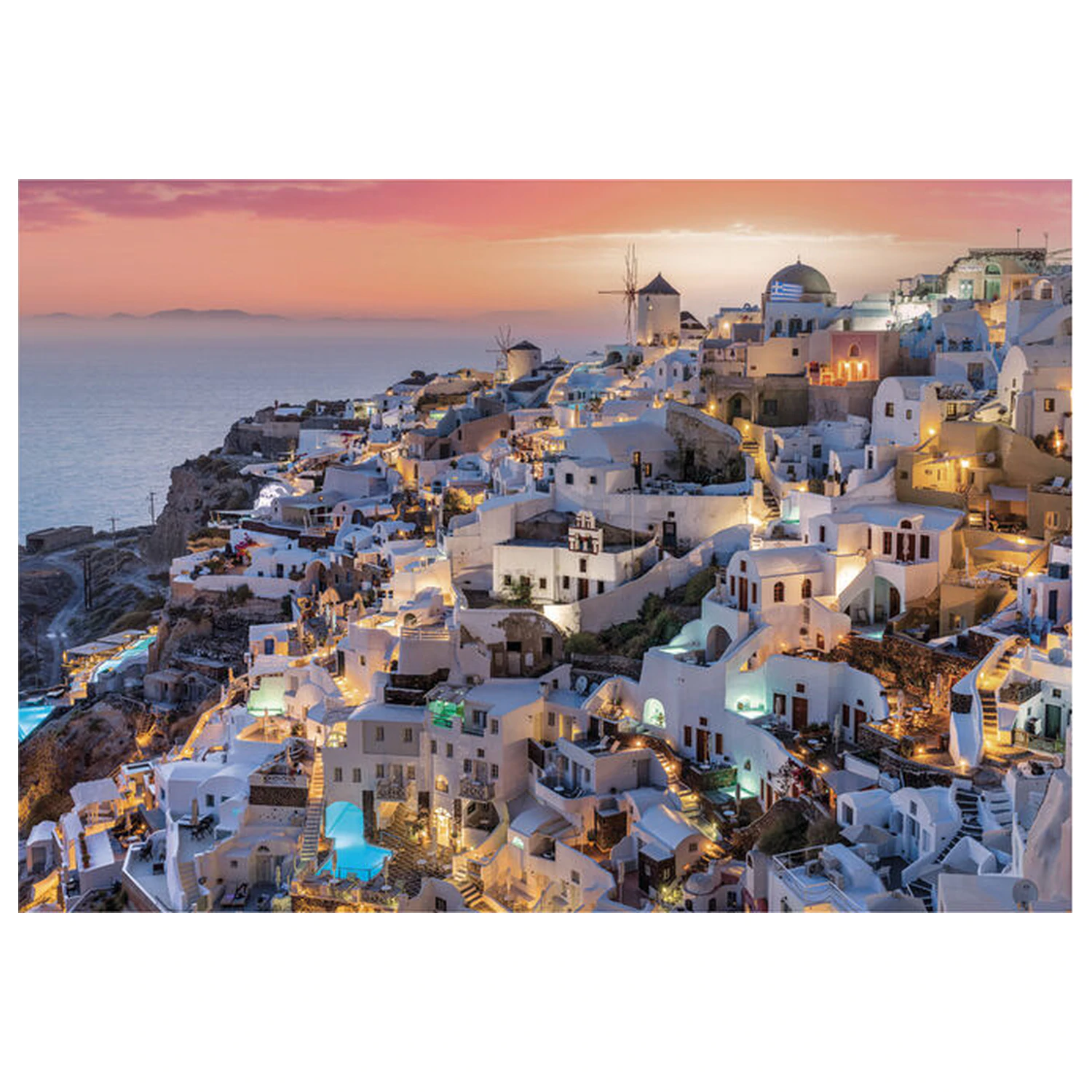 Shades of Santorini puzzle 1000 komada fotografija proizvoda
