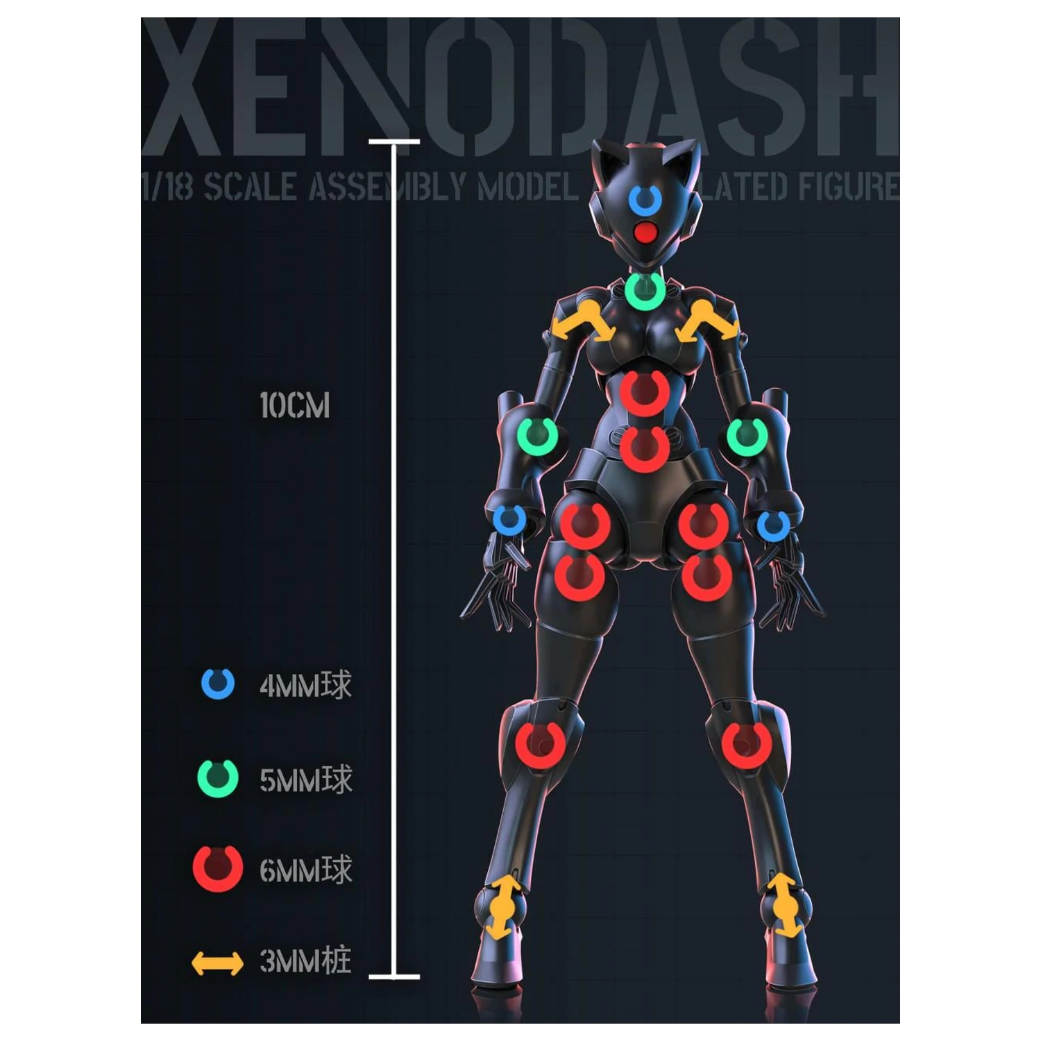 Sheik Mainland Xenodash (Black) Plastični model za sastavljanje 1/18 fotografija proizvoda