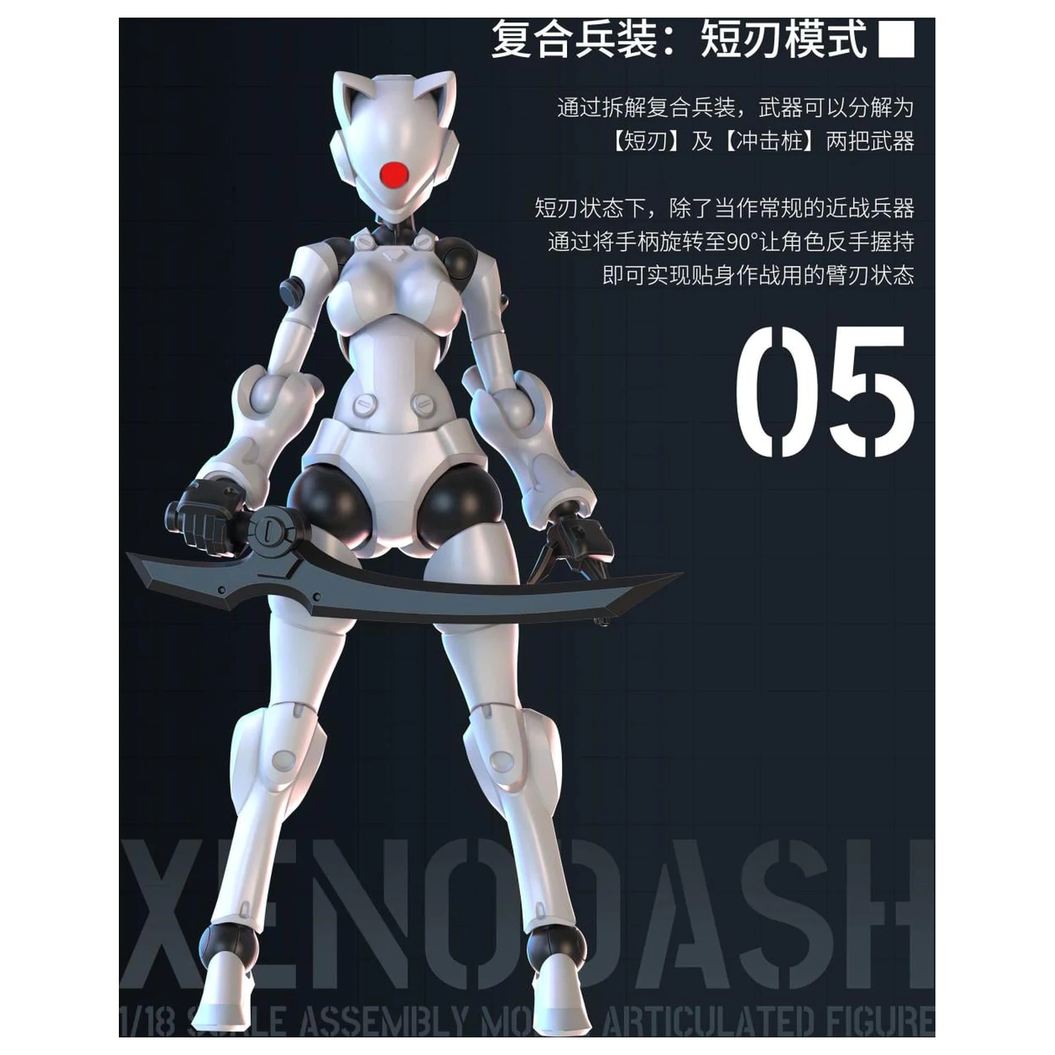 SHEIK MAINLAND Xenodash (White) Plastični model 1/18 fotografija proizvoda