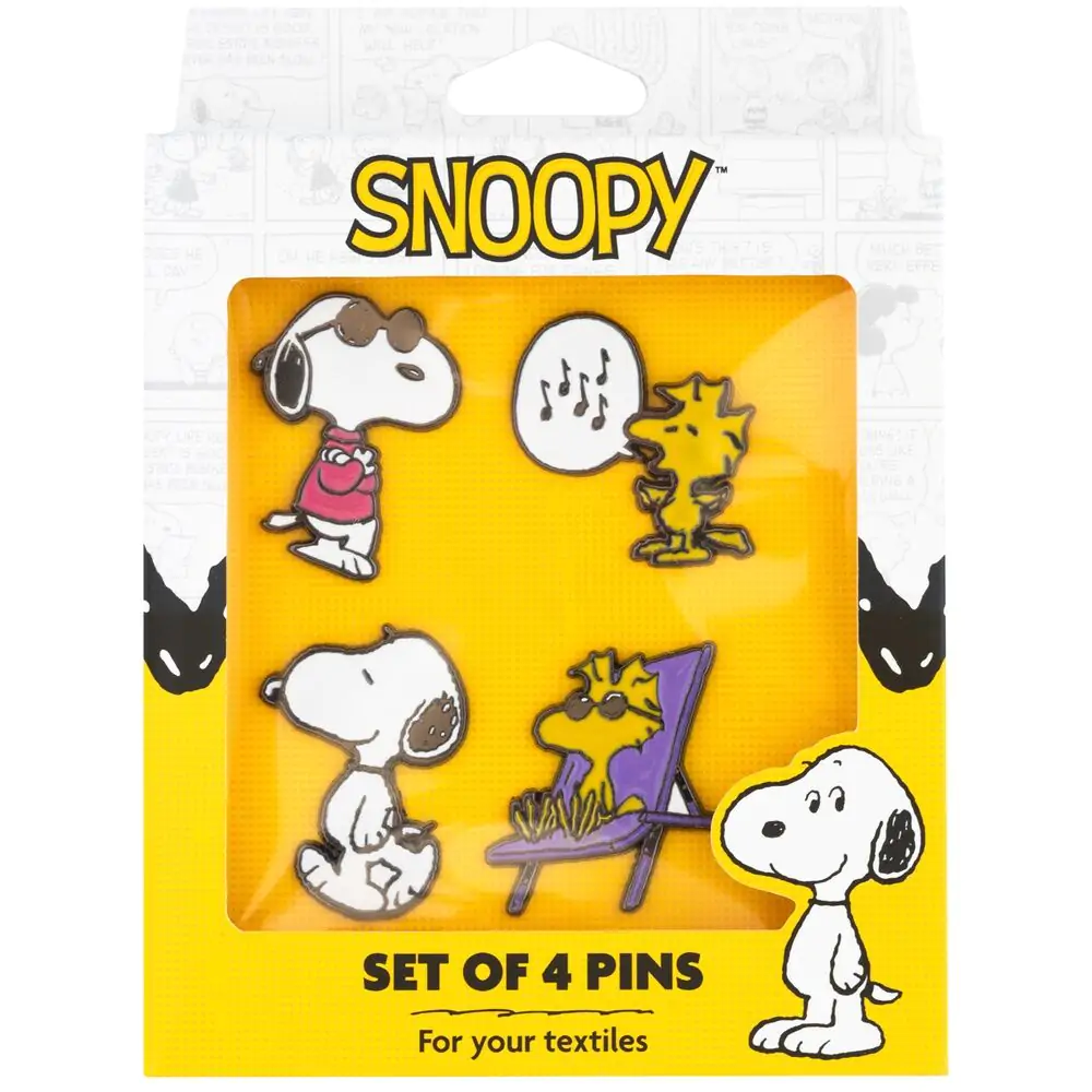 Snoopy set od 4 bedža fotografija proizvoda