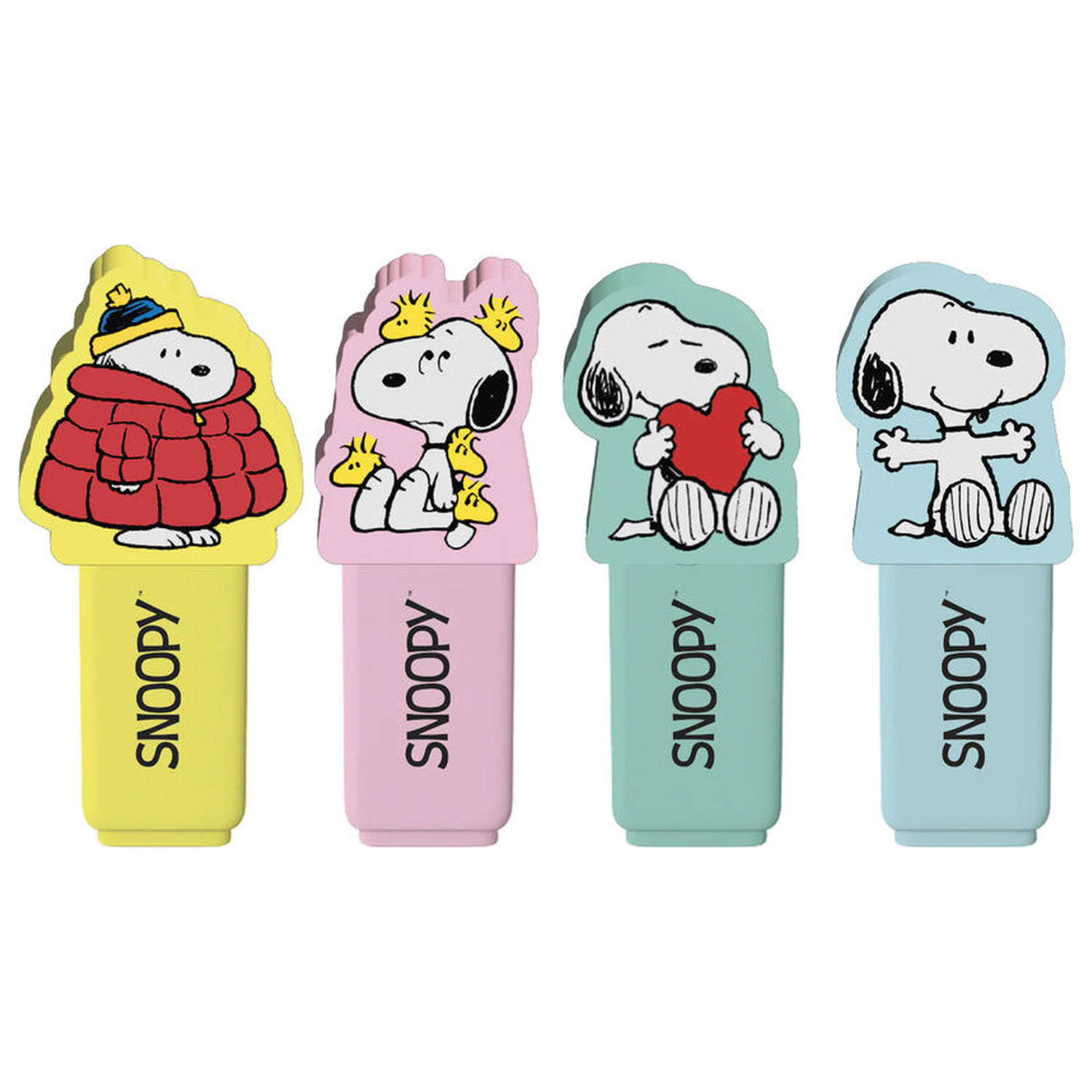 Snoopy Peanuts set od 4 markera s topperom fotografija proizvoda
